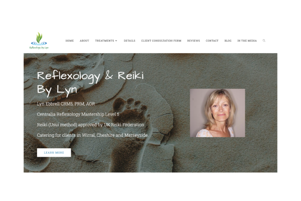 Reflexology By Lyn website designed by Digital Wirral